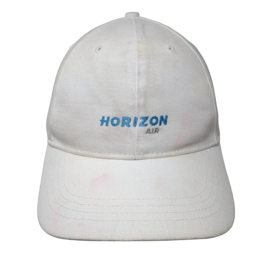 Horizon Air Snapback Cap White One Size Adjustable Embroidered 6 Panel Clique